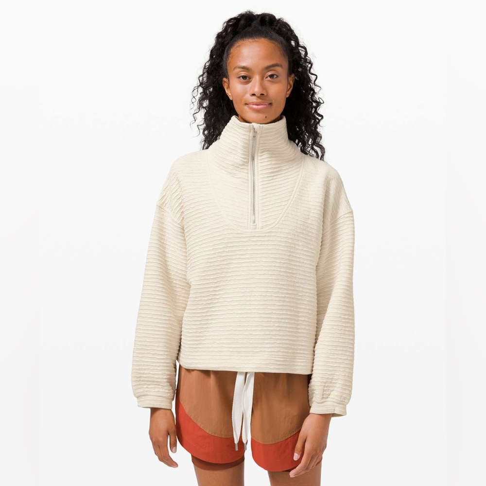 lululemon textured 1/2 zip